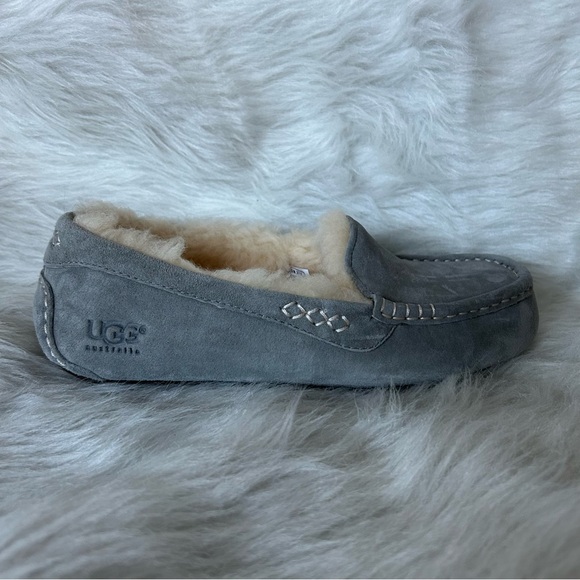 UGG Gray Sheepskin Ansley Slippers - Picture 3 of 5